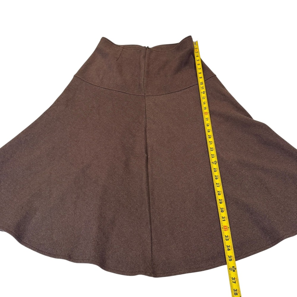 OGL Move Brown Knit A-Line Midi Skirt Women Large Espresso Viscose Blend NWT - Picture 7 of 7